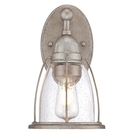 WESTINGHOUSE Fixture Wall UnMount 60W North Shore Weathered Steel Clear Seeded Glass 6351000